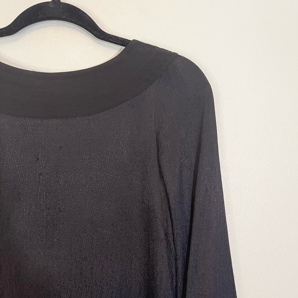 A.P.C. Rue Madame Paris Women Black Boat Pullover Long Cuff Sleeves Blouse Small - Picture 6 of 10